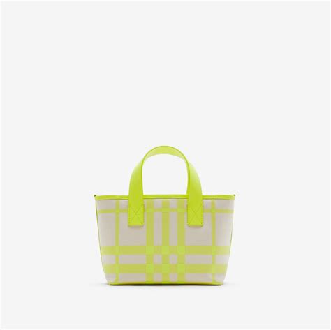 burberry children bag|Check Tote in Vivid lime .